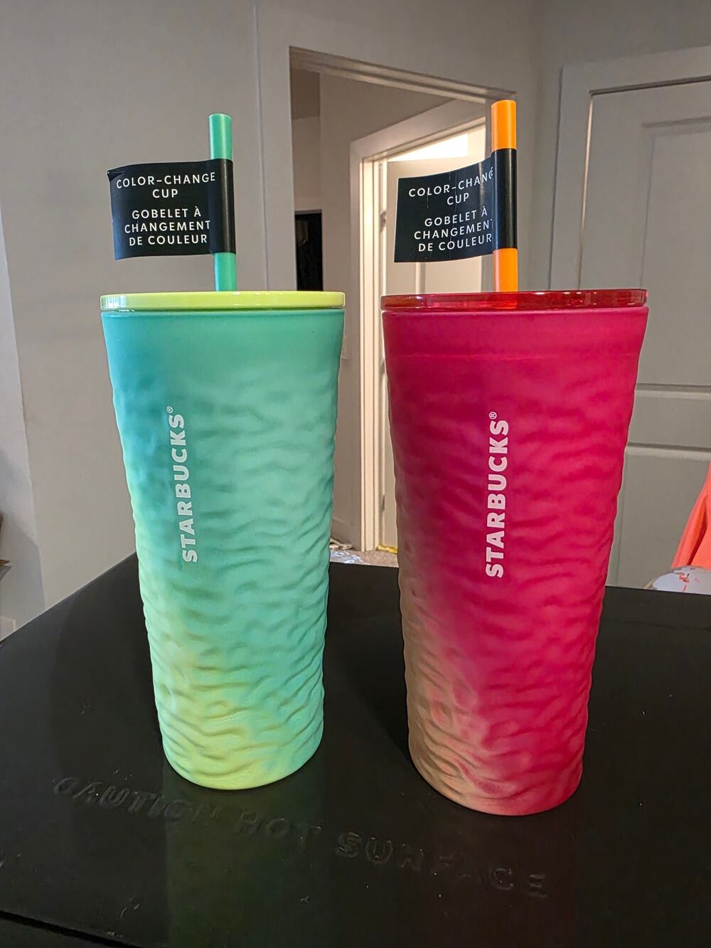 Starbucks Color Changing Cups with Straws